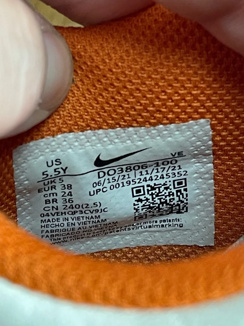 Nike youth size
